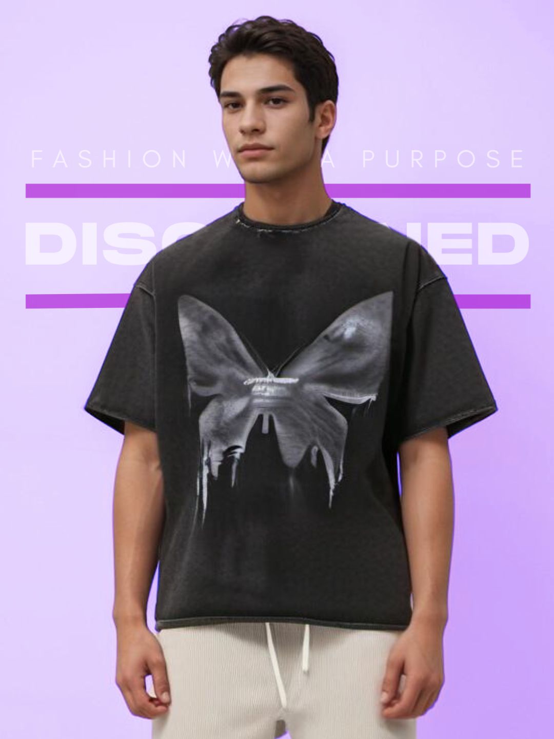 Disciplined Wear® Camiseta mariposa shadow