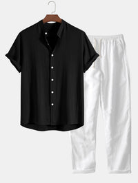 Ensemble chemise et pantalon en lin élégant