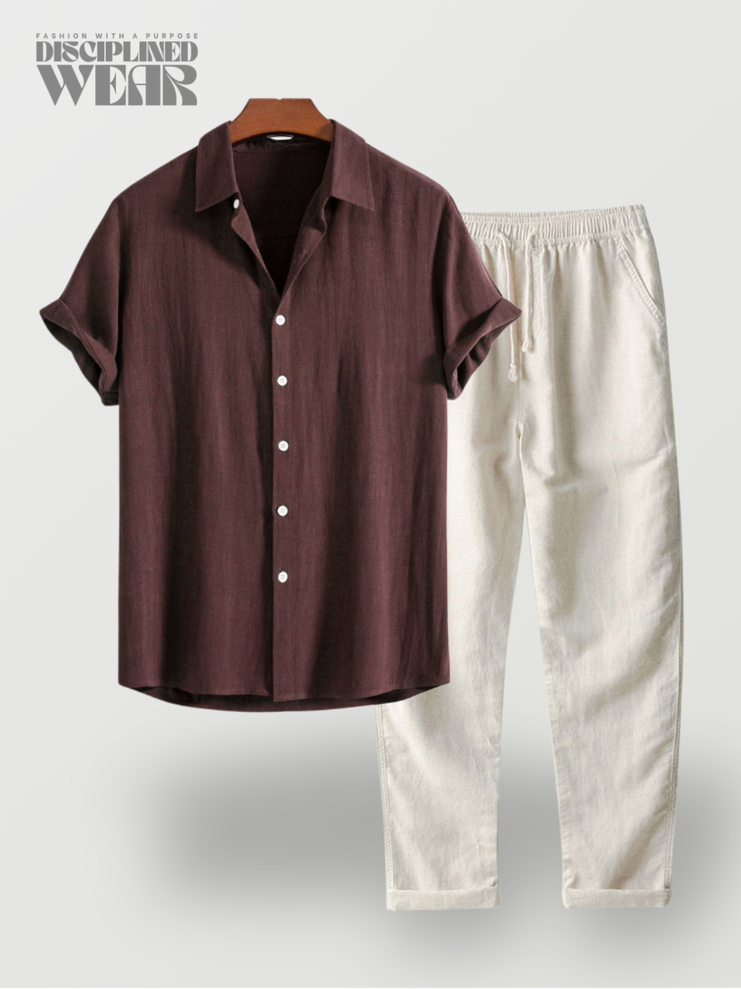 Ensemble chemise et pantalon en lin élégant