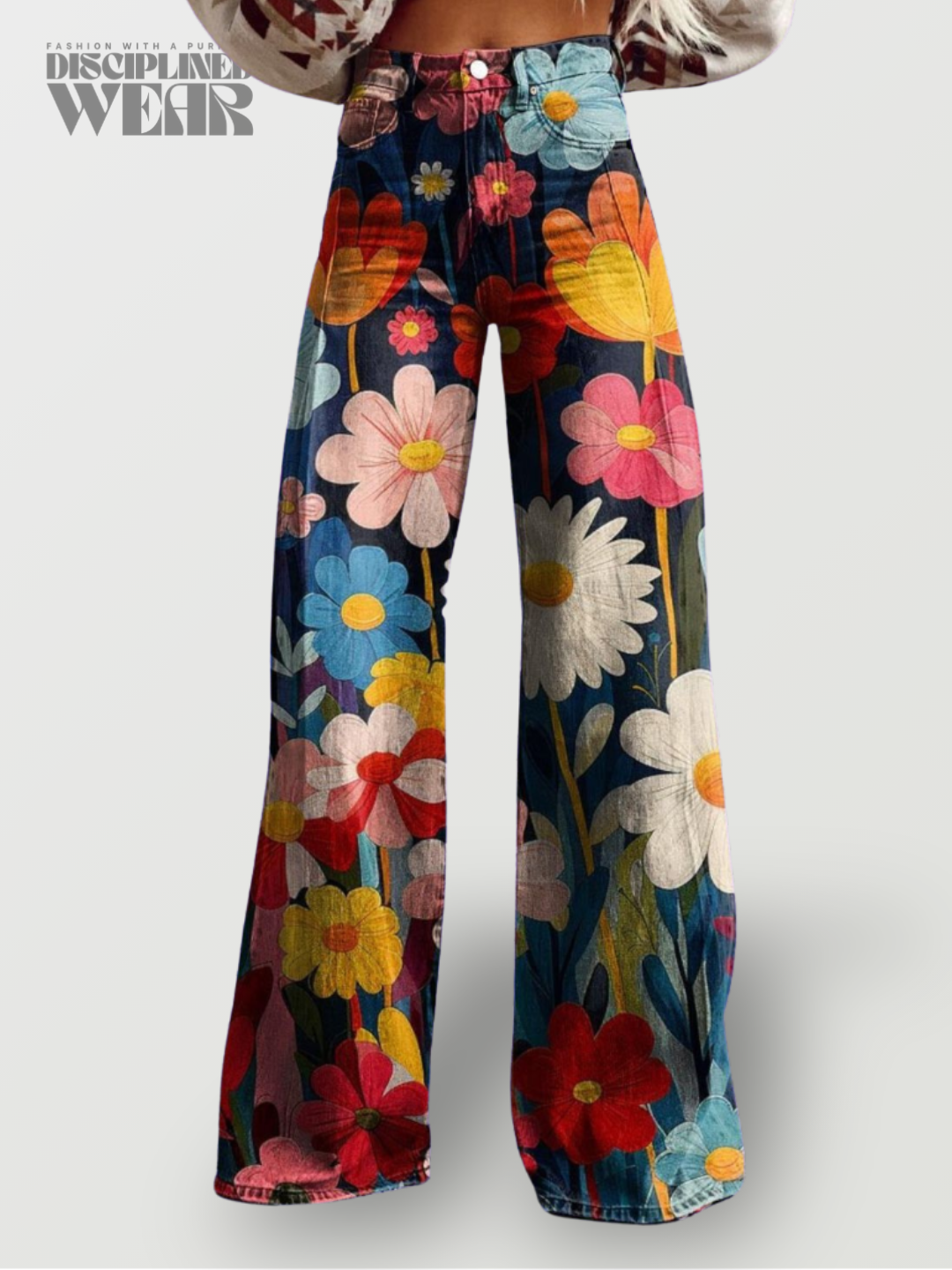 Régina | Pantalon large à fleurs 