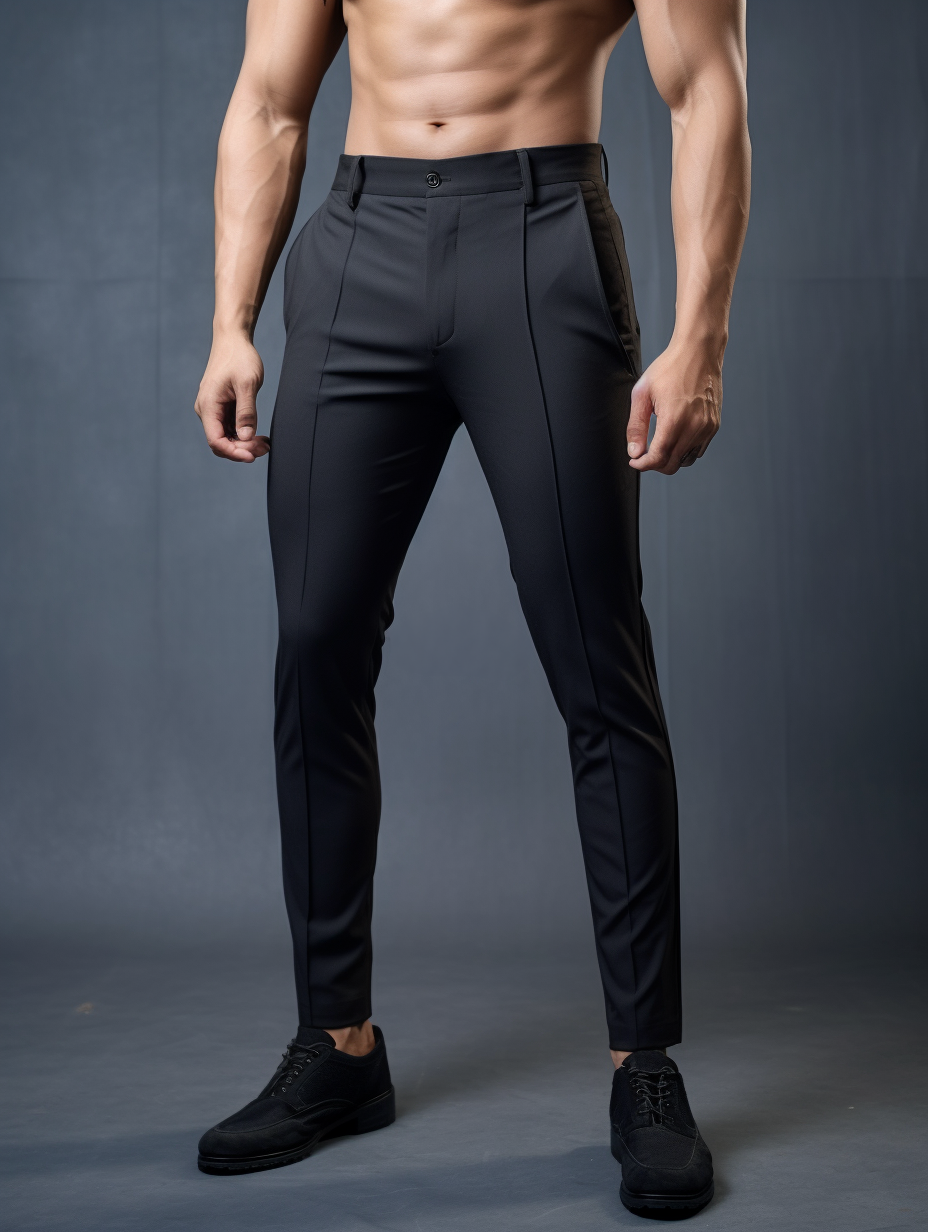 Elegantes pantalones elásticos sin arrugas