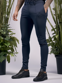 Elegantes pantalones elásticos sin arrugas