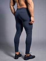 Elegantes pantalones elásticos sin arrugas