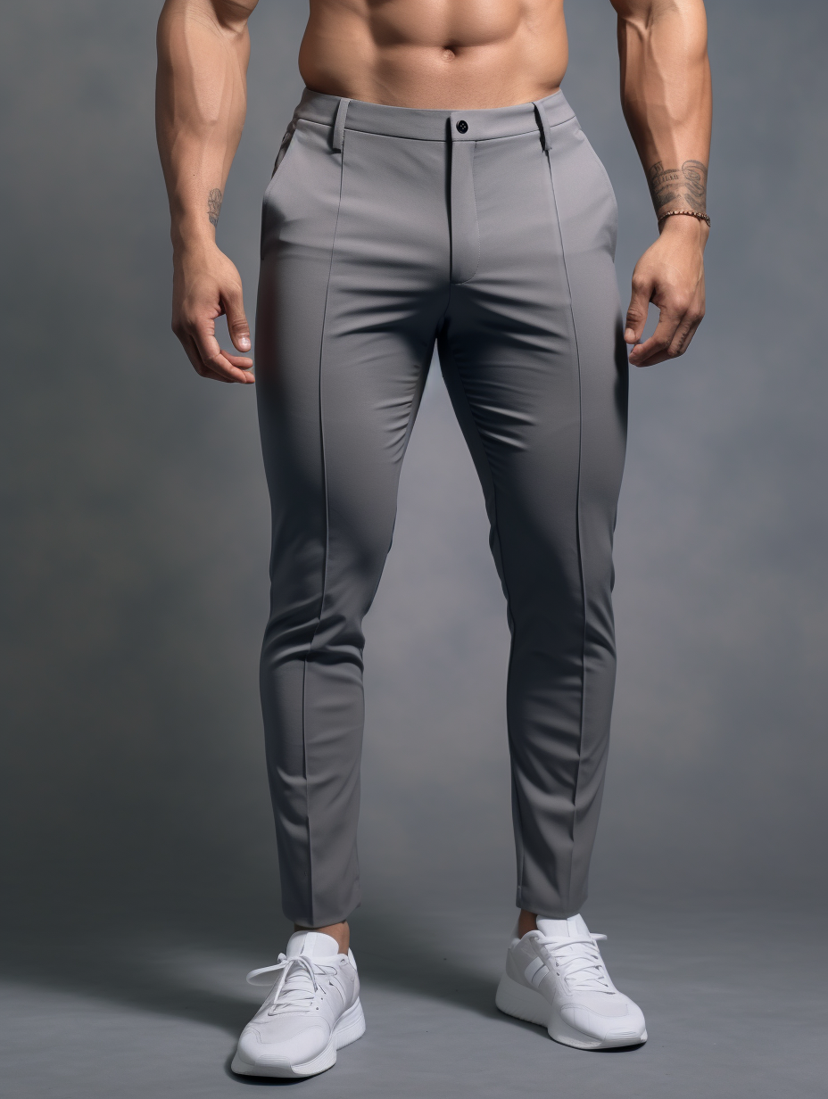 Elegantes pantalones elásticos sin arrugas