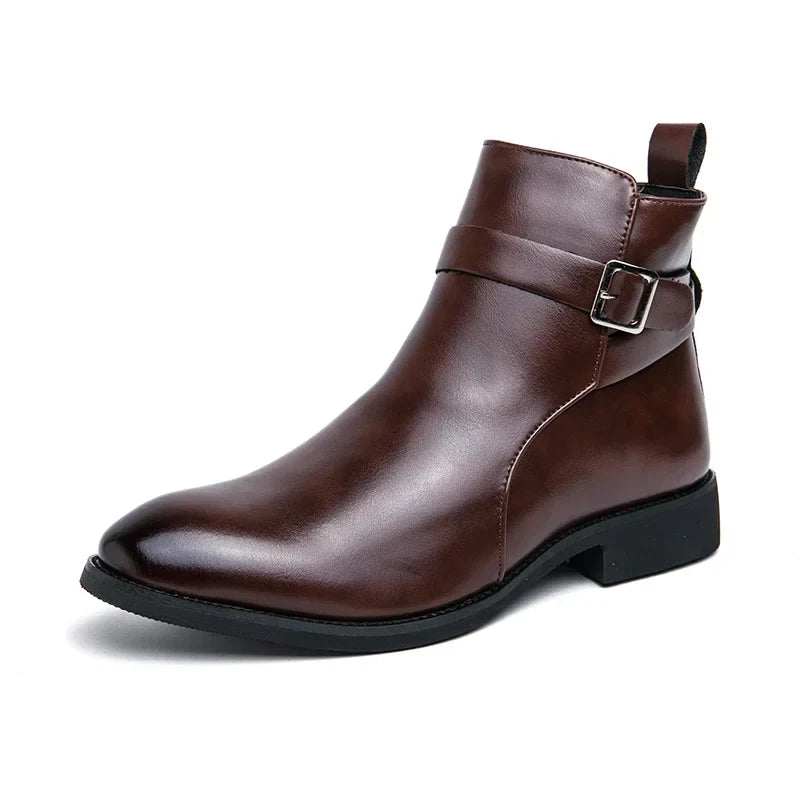 Sergio Chelsea-Stiefel en cuir véritable