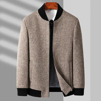 Chaqueta de Lana Herringbone Casual para Hombre