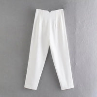 Pantalones de Oficina de Cintura Alta