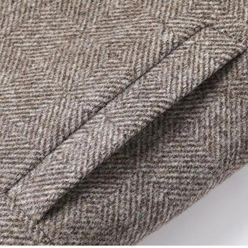 Chaqueta de Lana Herringbone Casual para Hombre