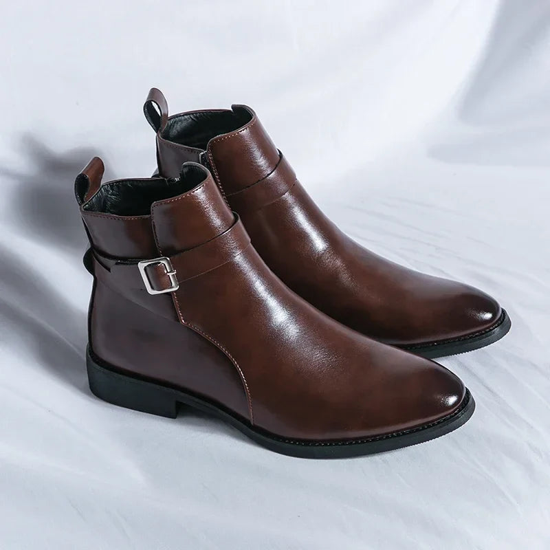 Sergio Chelsea-Stiefel en cuir véritable