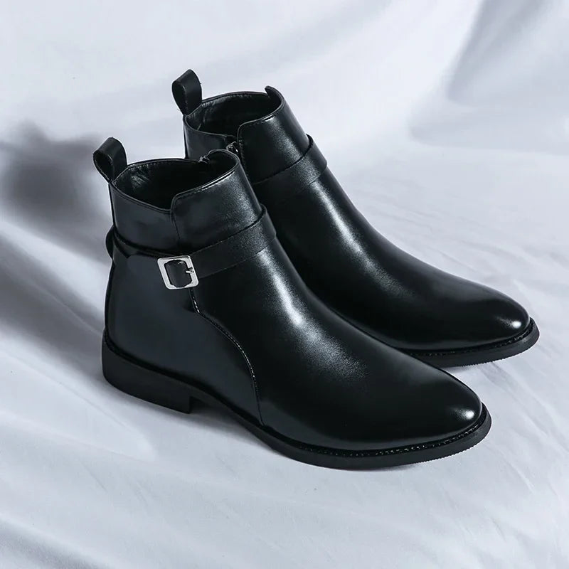 Sergio Chelsea-Stiefel en cuir véritable