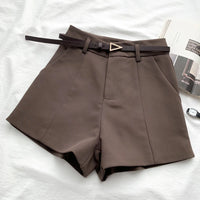 A-Linien-Shorts mit hoher Taille (GÜRTEL INKLUSIVE) 