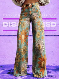 Marj | Pantalones anchos de flores Vintage