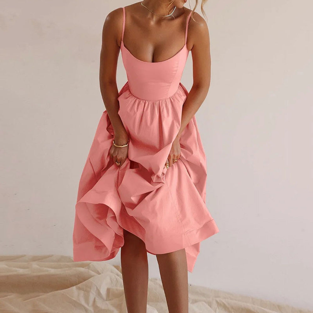 Robe midi sexy avec foulard