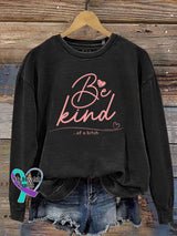 Sudadera informal con estampado Everything Be Kind