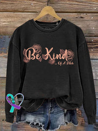 Sweat-shirt décontracté imprimé Everything Be Kind