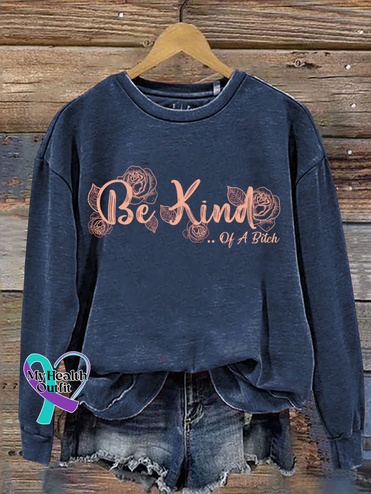 Sweat-shirt décontracté imprimé Everything Be Kind