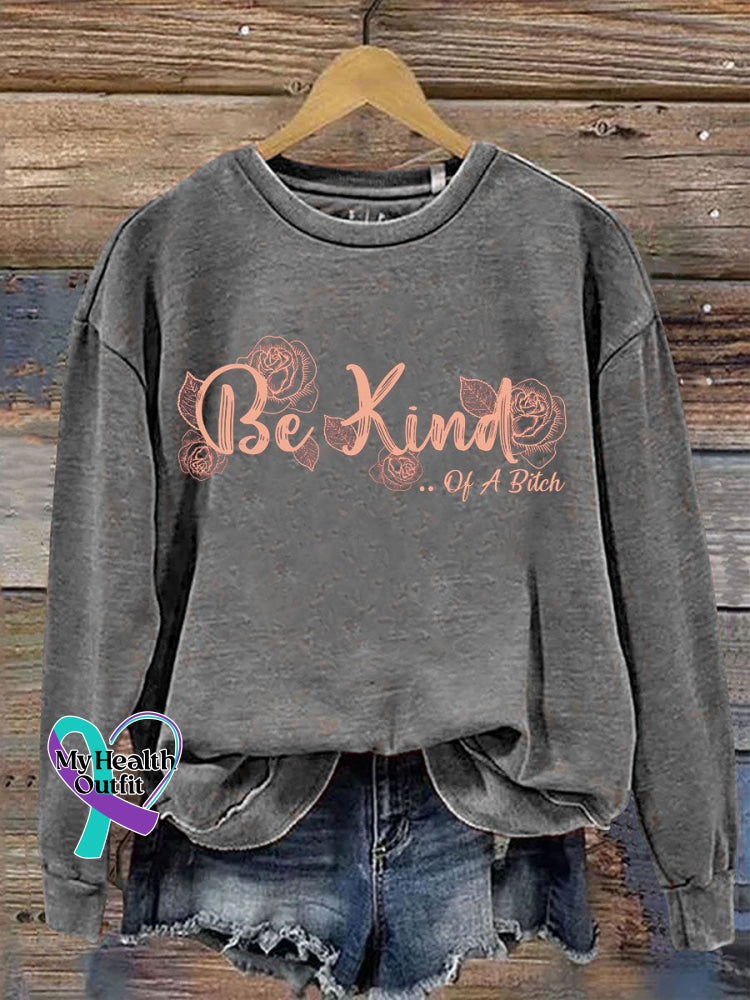 Sweat-shirt décontracté imprimé Everything Be Kind