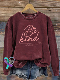 Sweat-shirt décontracté imprimé Everything Be Kind