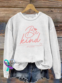 Lässiges Sweatshirt mit „Everything Be Kind“-Aufdruck