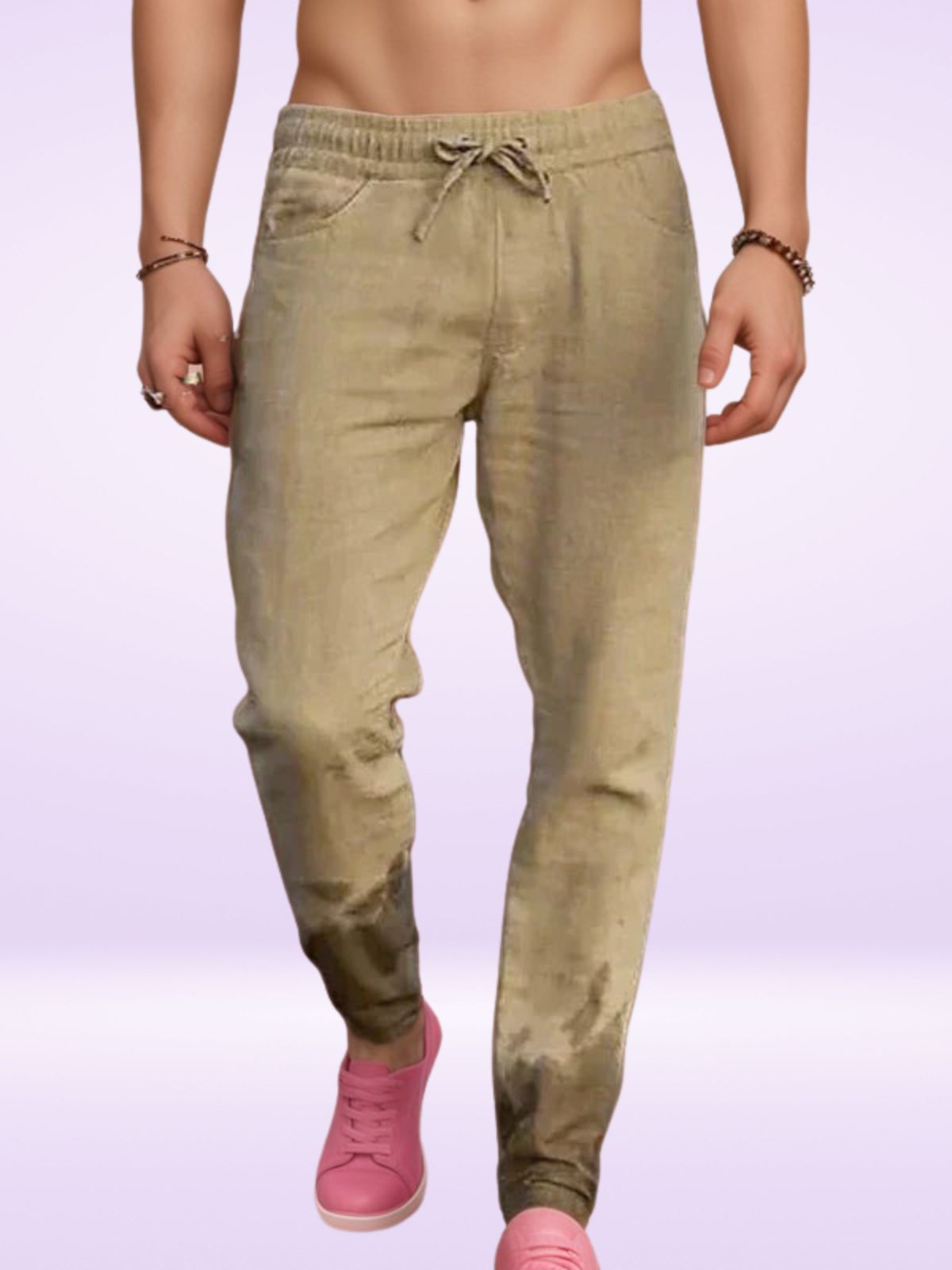 Pantalon de loisirs en lin pour hommes