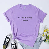 Bonita camiseta clásica de mujer para las vacaciones en París