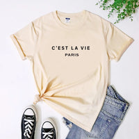 Joli t-shirt femme classique pour les vacances à Paris